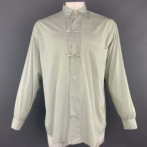 THE TAILORED MAN Green Stripe Cotton Patch Pocket Long Sleeve Shirt